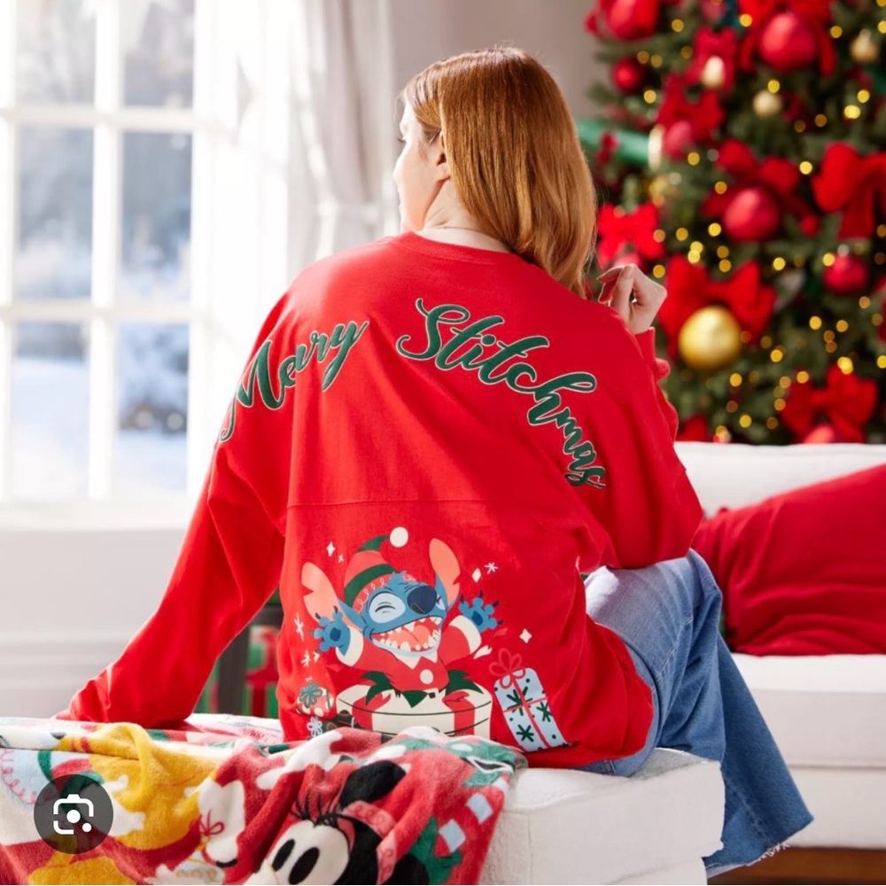 NWT Stitch 2024 Disney Parks Holiday Spirit Jersey Merry Stitchmas S Small